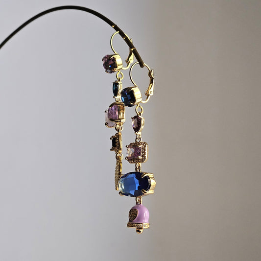 Orecchini Zehra blu glicine e bell