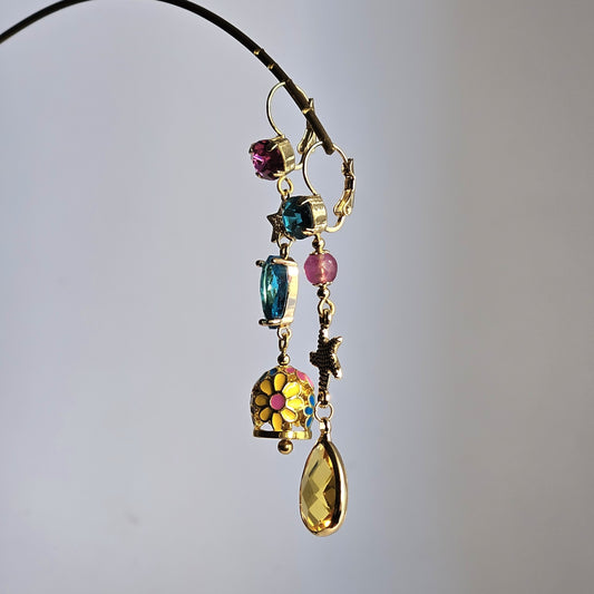 Orecchini Zehra multi-color stelle e bell
