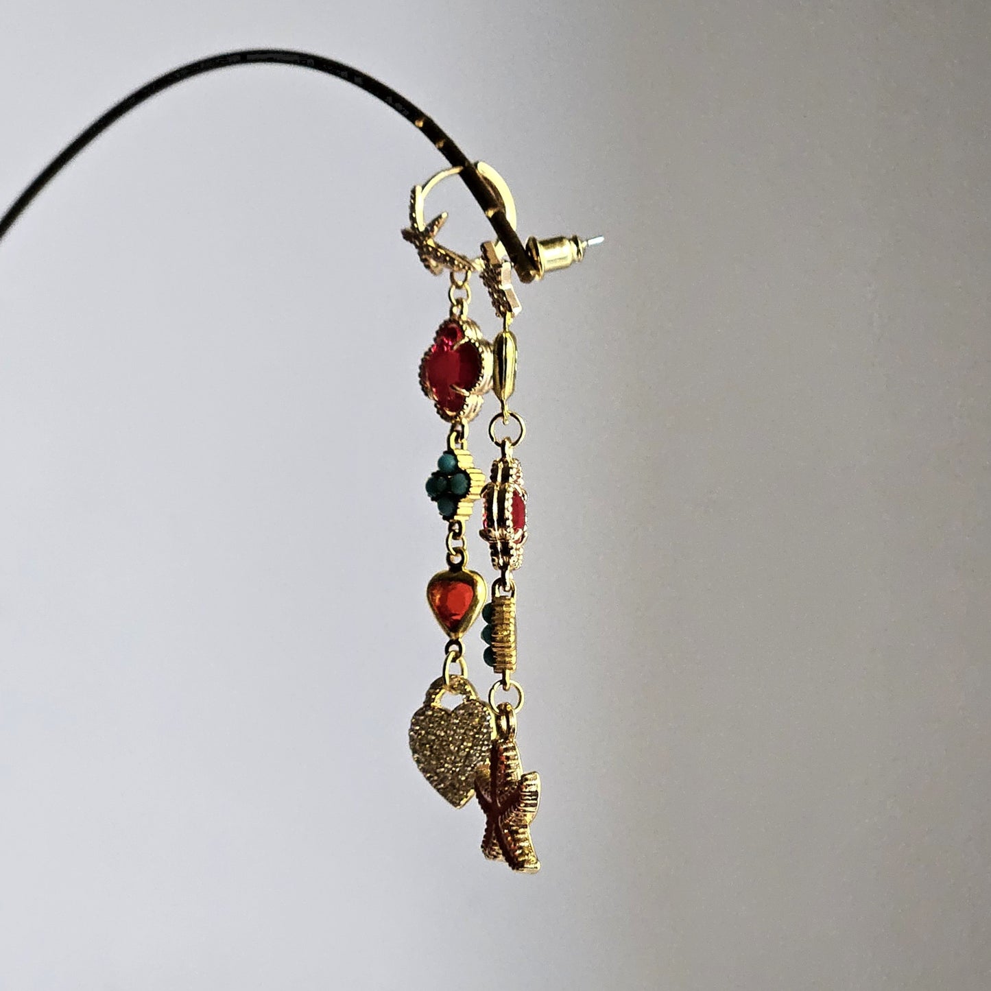 Orecchini Zehra stelle marine rosso e turchese