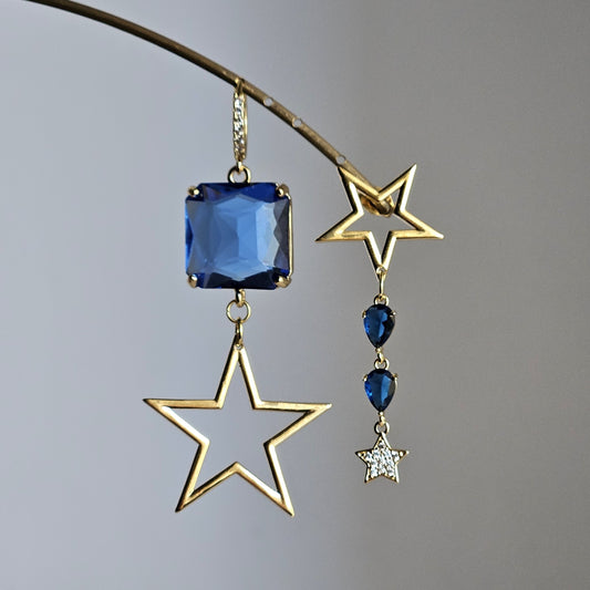 Orecchini stella stellina e blu