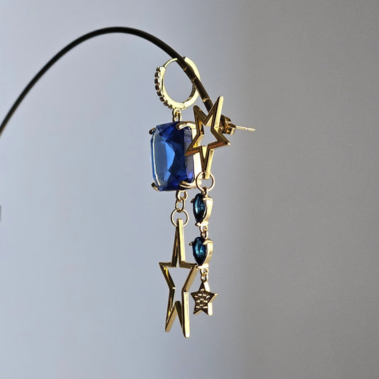 Orecchini stella stellina e blu