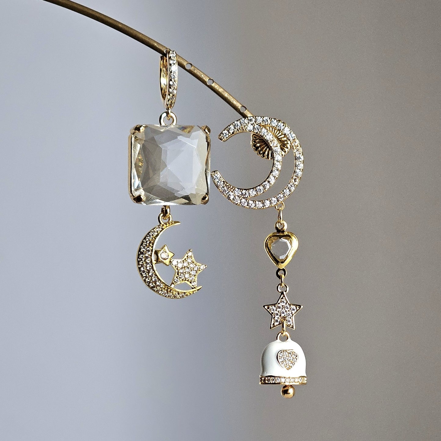 Orecchini Sherazade e strass ghiaccio