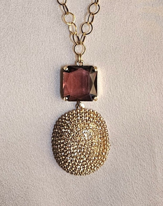Collana Sirio bronzo e vino