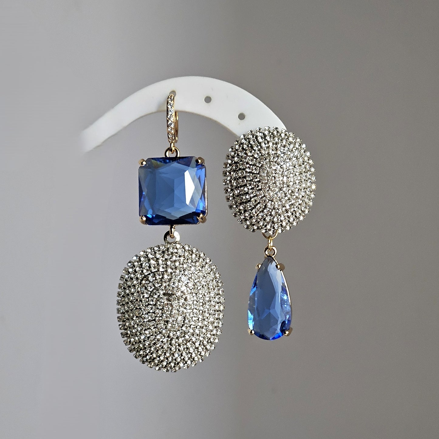 Orecchini Sirio argento oro e blu