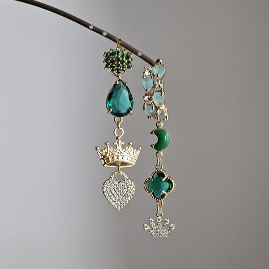 Orecchini Tiffany Smeraldo e strass