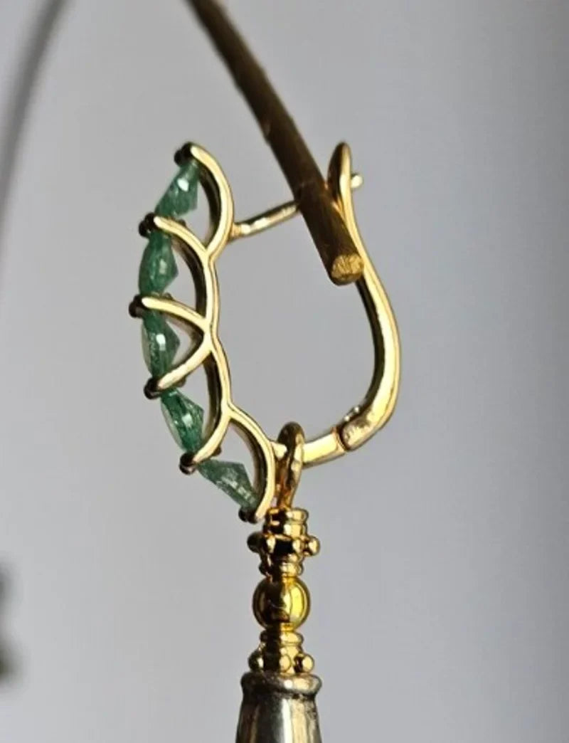 Orecchini verde mare