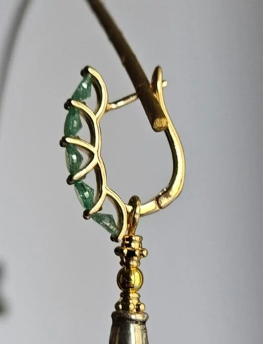 Orecchini verde mare