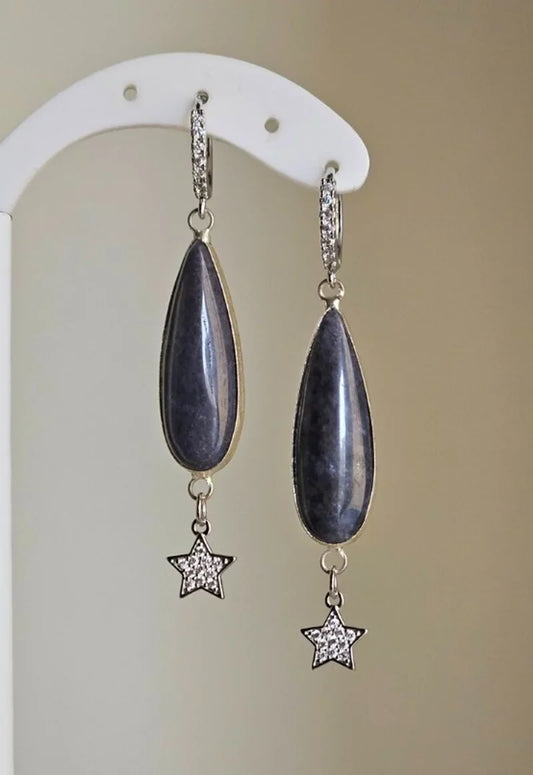 Orecchini sodalite e strass