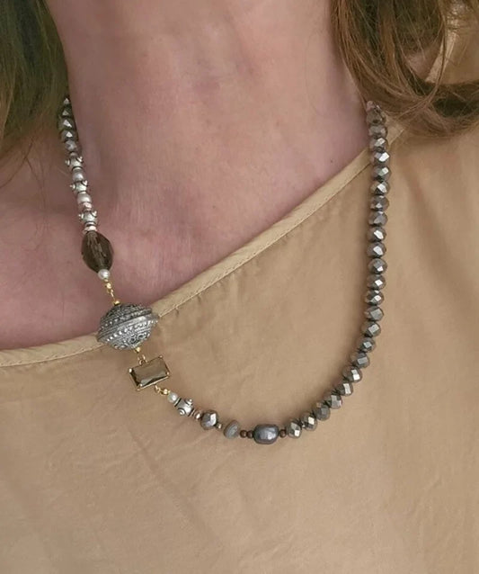 Collana argento e fango