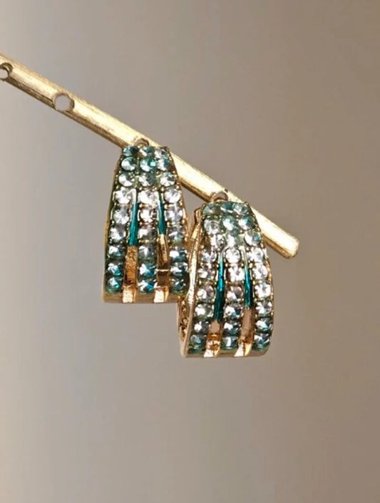 Orecchini fascia strass tre fili