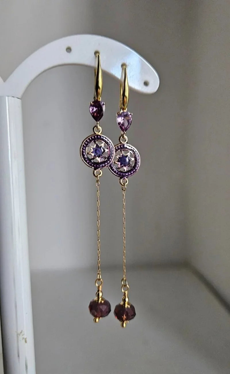 Orecchini rosa dei venti viola