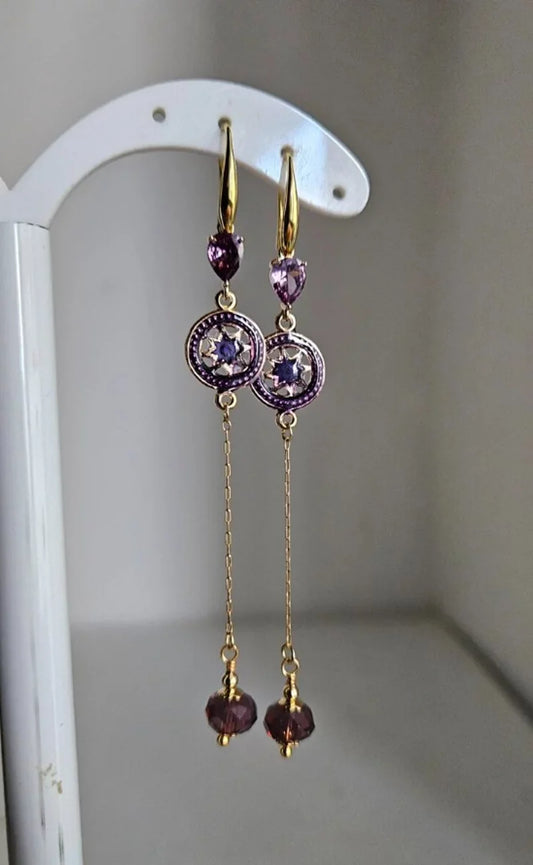 Orecchini rosa dei venti viola