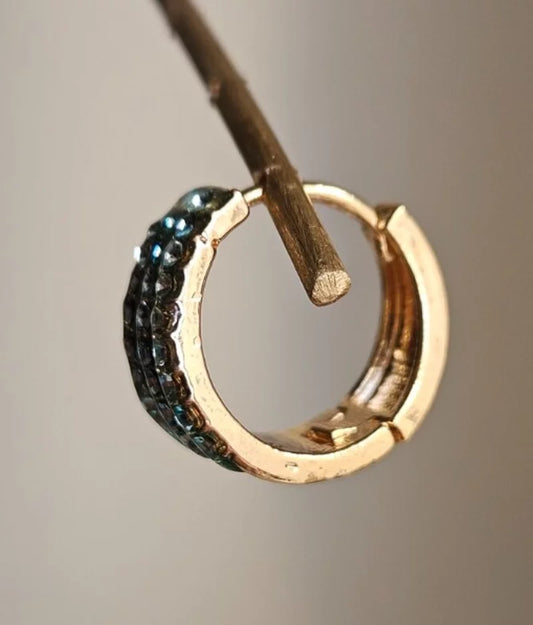 Orecchini fascia strass tre fili